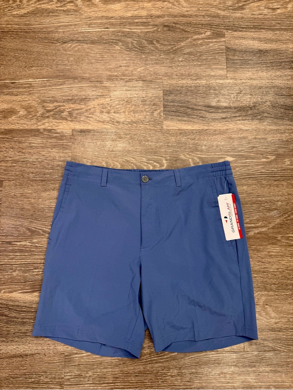 Grand Slam Performance Golf Shorts 36 Blue 4-Way Stretch UPF 50 Comfort Waist